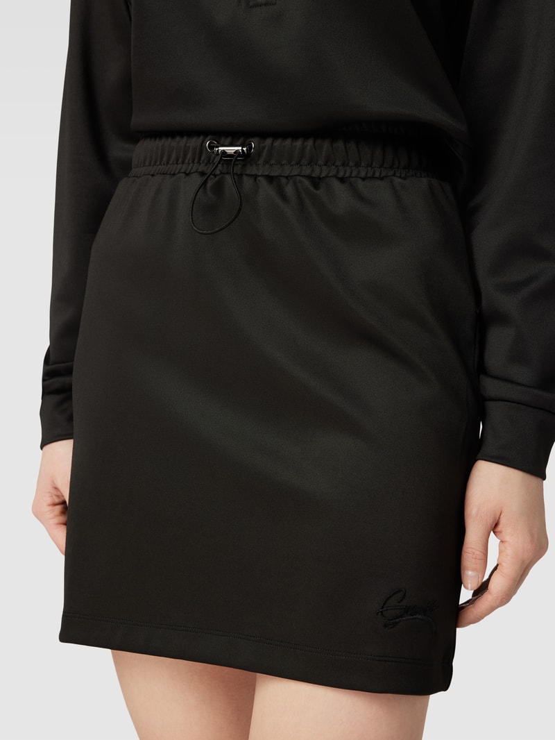 Minirock mit Label-Stitching Modell 'CHRISTINA' in schwarz