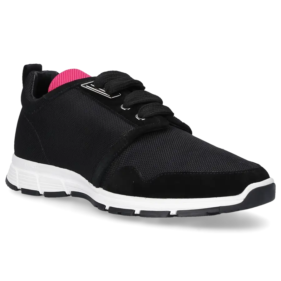 Dsquared2 - Dsquared2 Sneaker MARTE RUN Hightech-Jersey schwarz pink Veloursleder schwarz - schwarz