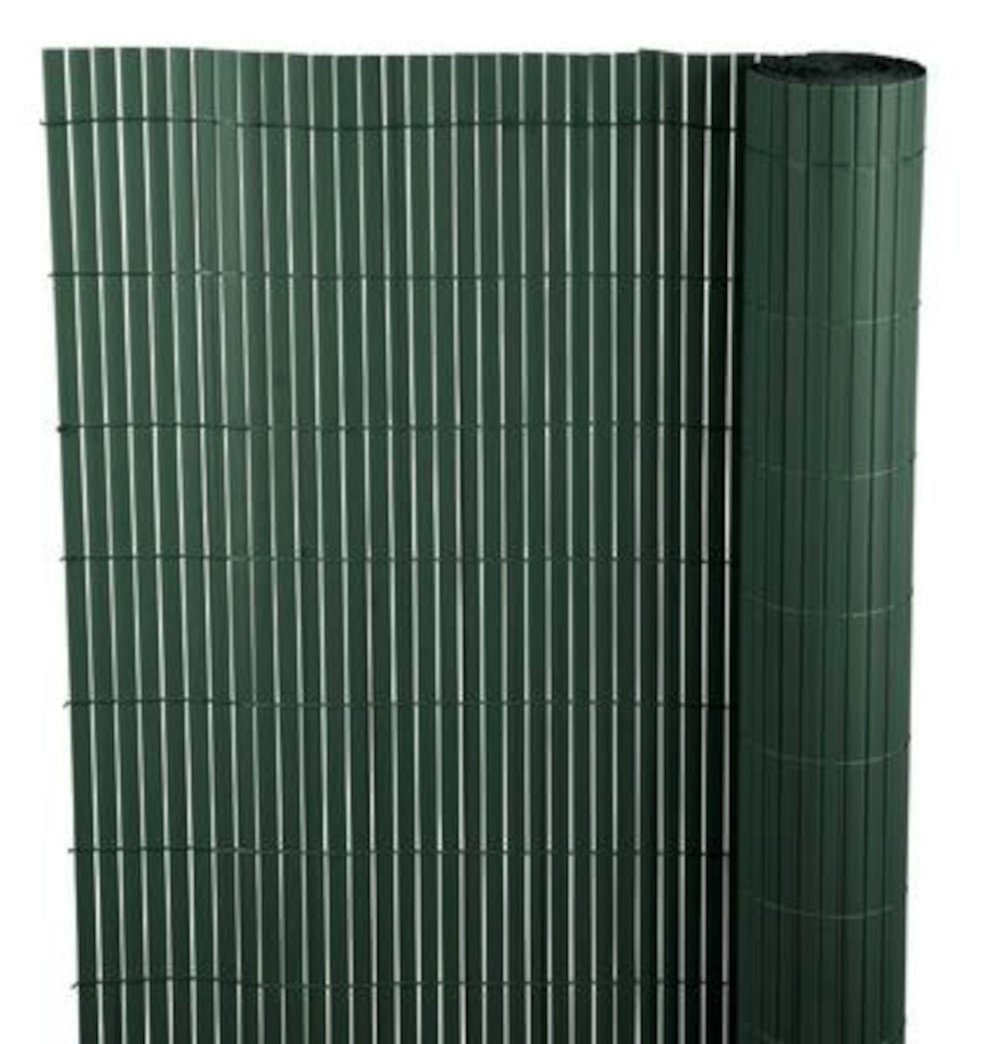 PROREGAL® Sichtschutzzaunmatten FI-CHI Premium PVC-Sichtschutzmatte, Zaun, Sichtschutz, (Gartensichtschutz für Garten und Balkon), Höhe: 1/1,5/2 m, Länge: 3 m, 1,3kg / m2, Grün/Grau/Braun