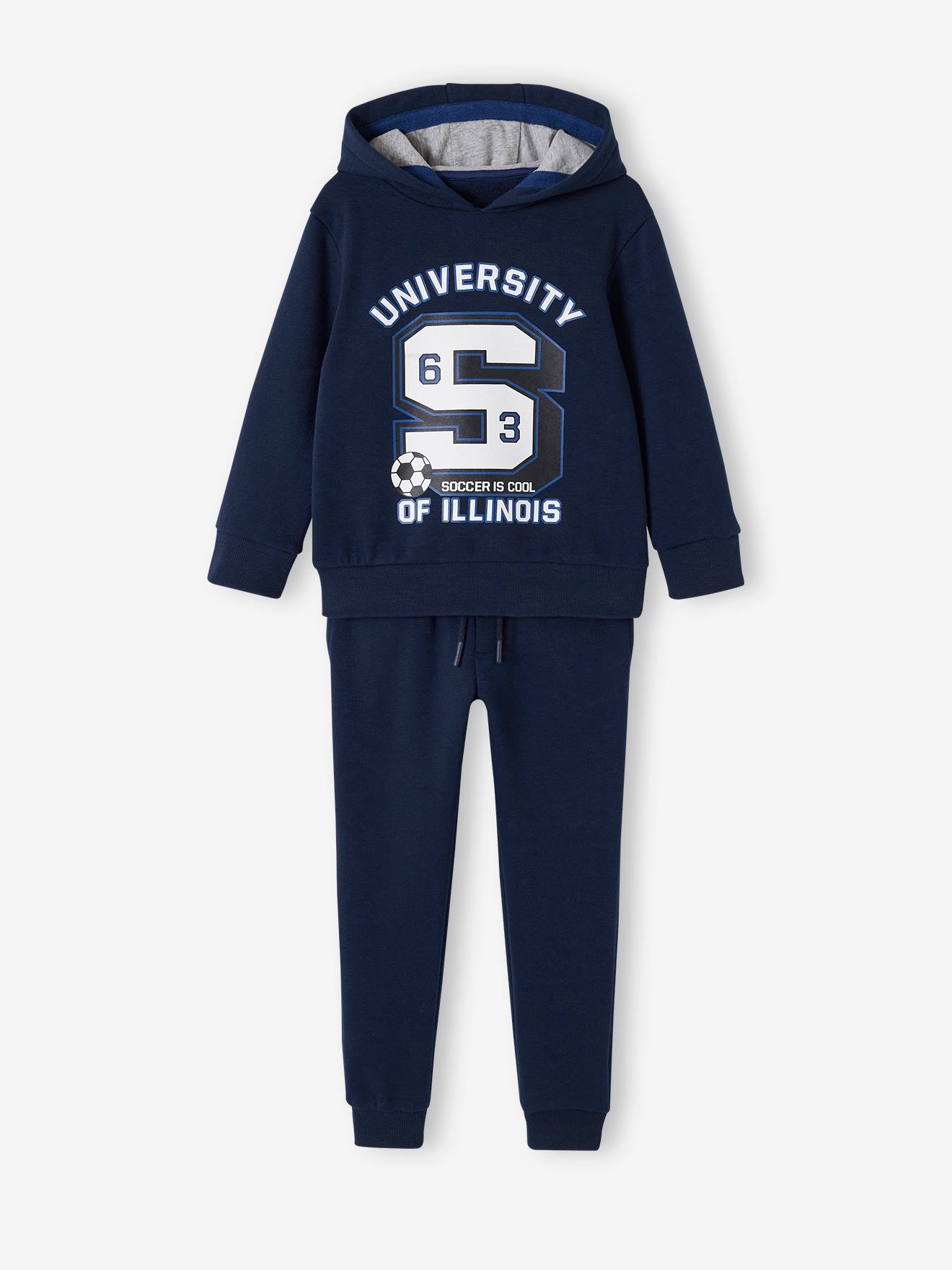 Vertbaudet Jungen Sport-Set: Kapuzensweatshirt & Jogginghose - marine