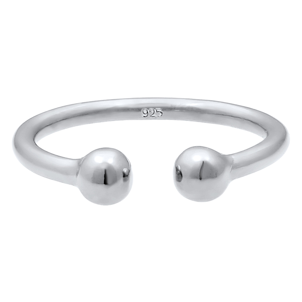 Elli Elli Bague Balle Ouvert Minimal Bague Femme - Argent (925/1000) Bague