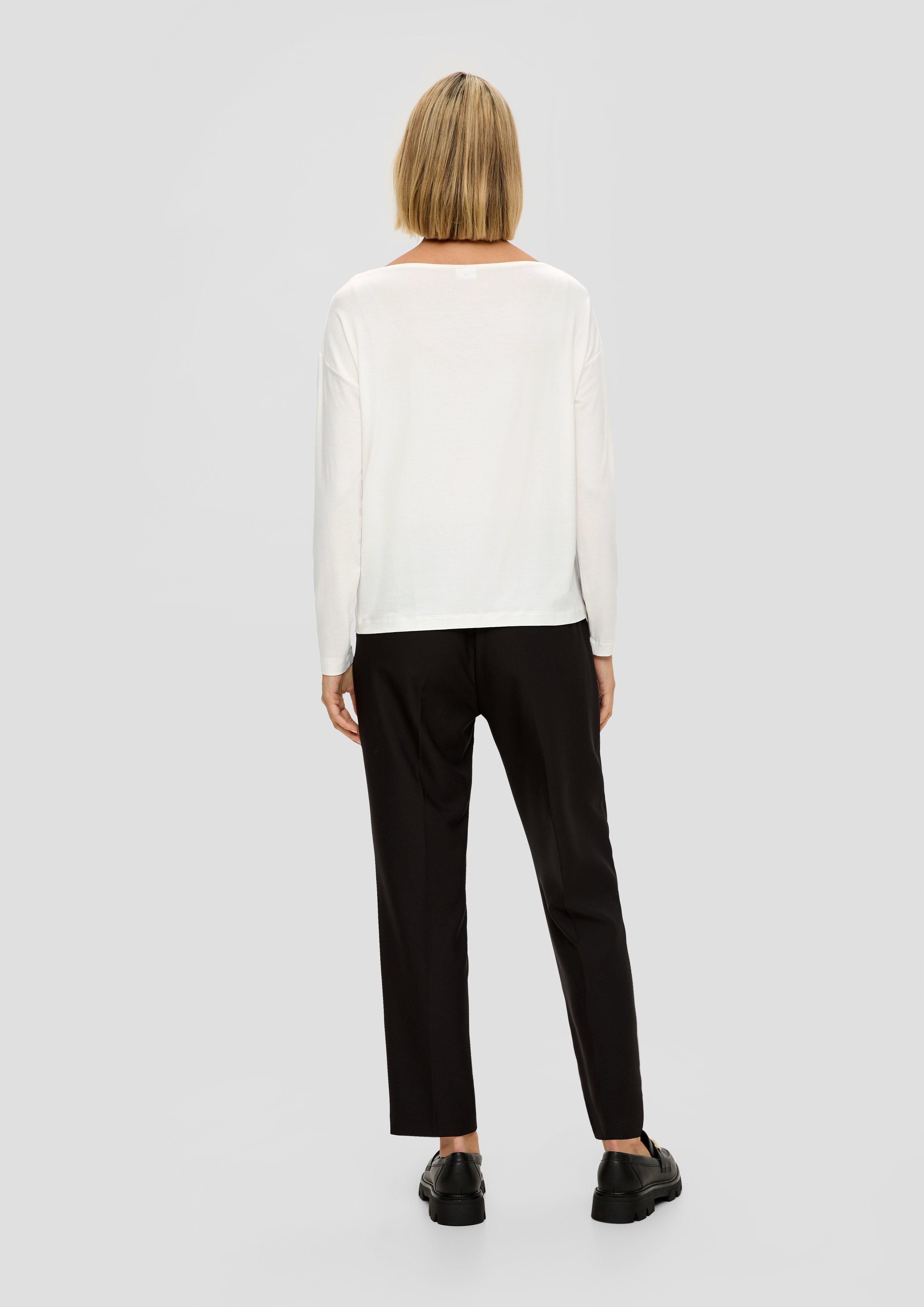 Chiffon-Shirt mit Plisseefalte  2141982-0200