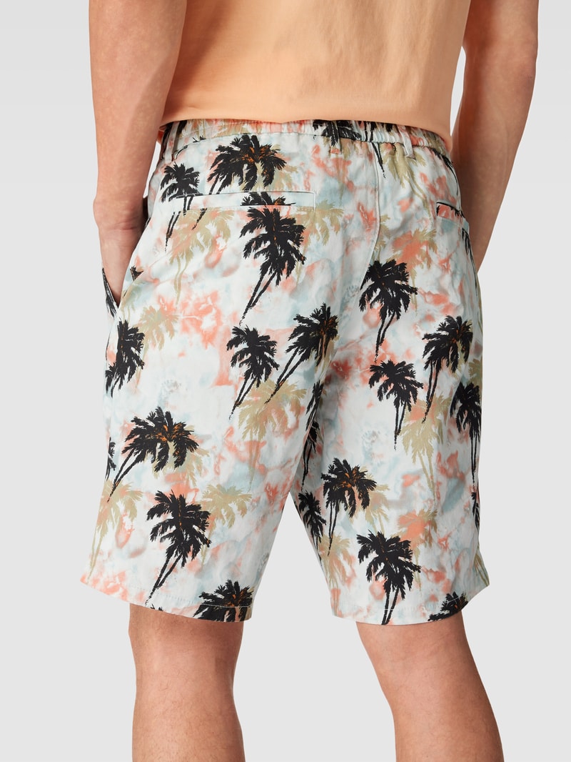 Shorts mit Allover-Muster in blau
