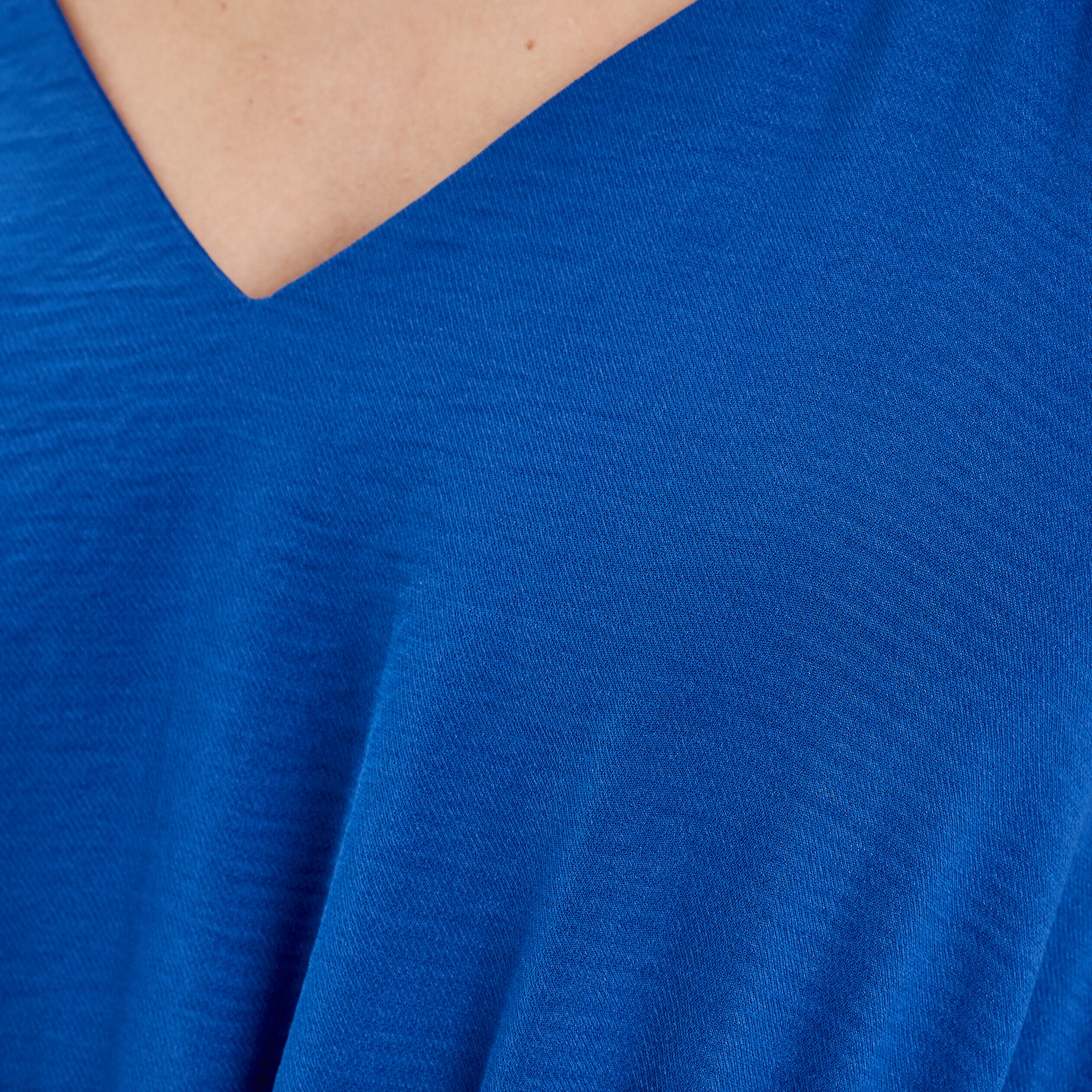 Robe longue évasée bleu femme | Cache Cache