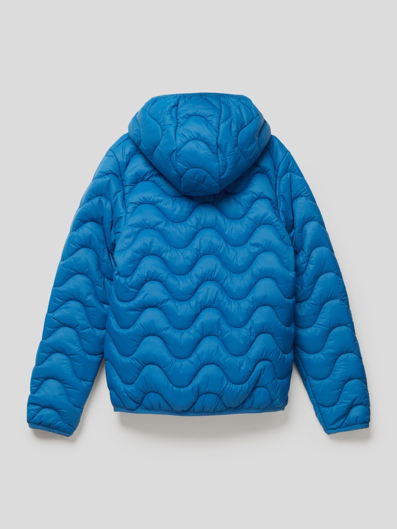 Steppjacke mit Kapuze in blau