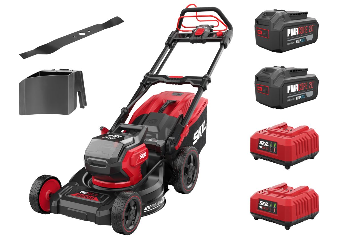SKIL GM1E0151BA Akumulatorska kosilica za travu 46 cm Samohodna Bez četkica 2x 20 V 4,0 Ah baterija i punjač u kutiji