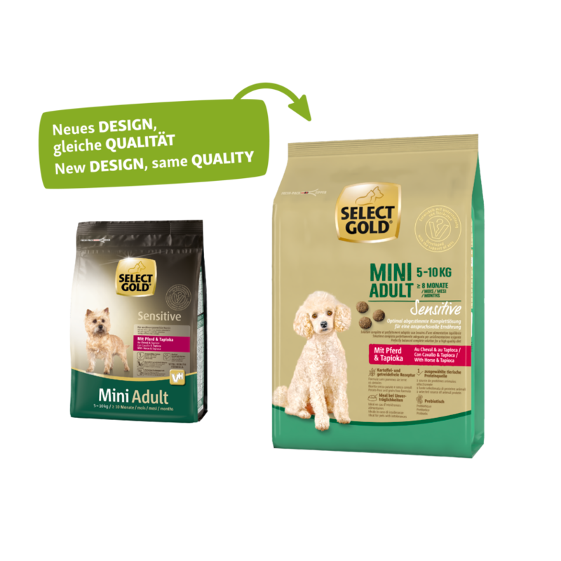 SELECT GOLD Hundetrockenfutter SELECT GOLD Sensitive Mini Adult Pferd & Tapioka 1 kg