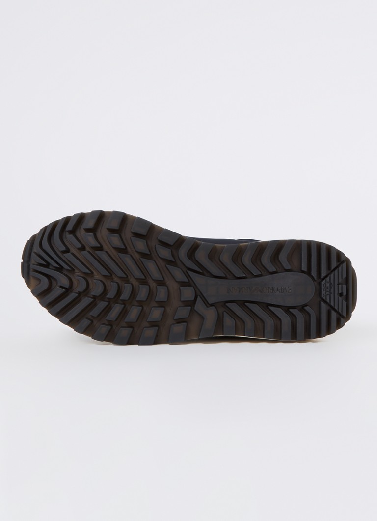 Sneakers Emporio Armani con dettagli in pelle di vitello e logo