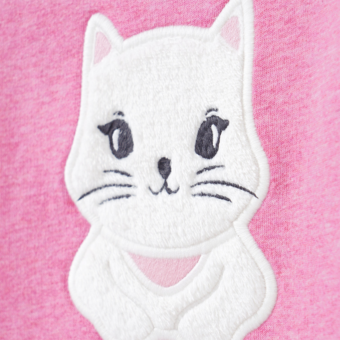 Mädchen Sweatkleid mit Katzen-Applikation