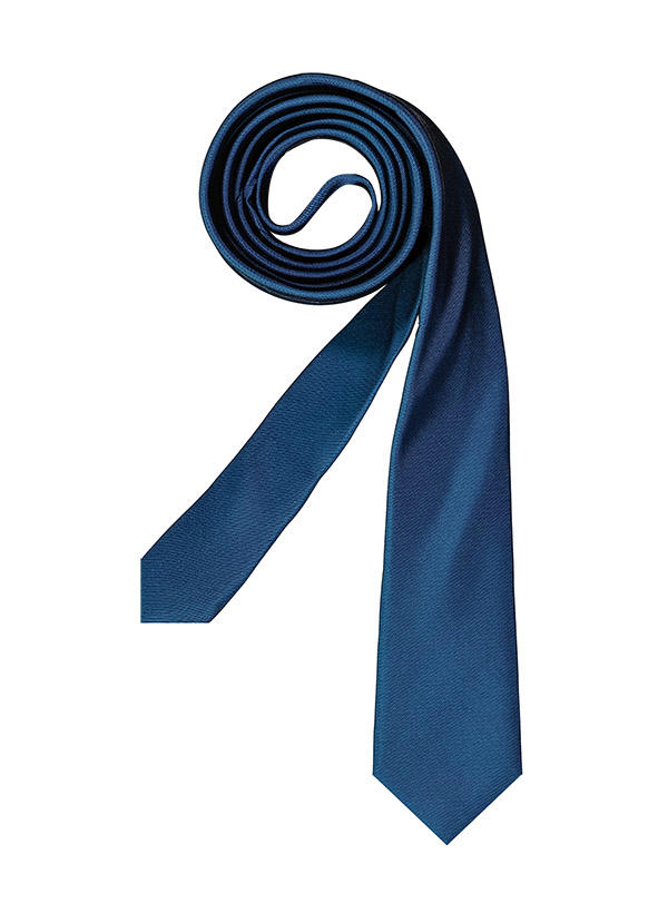 OLYMP, Krawatte, Seide, blau metallic