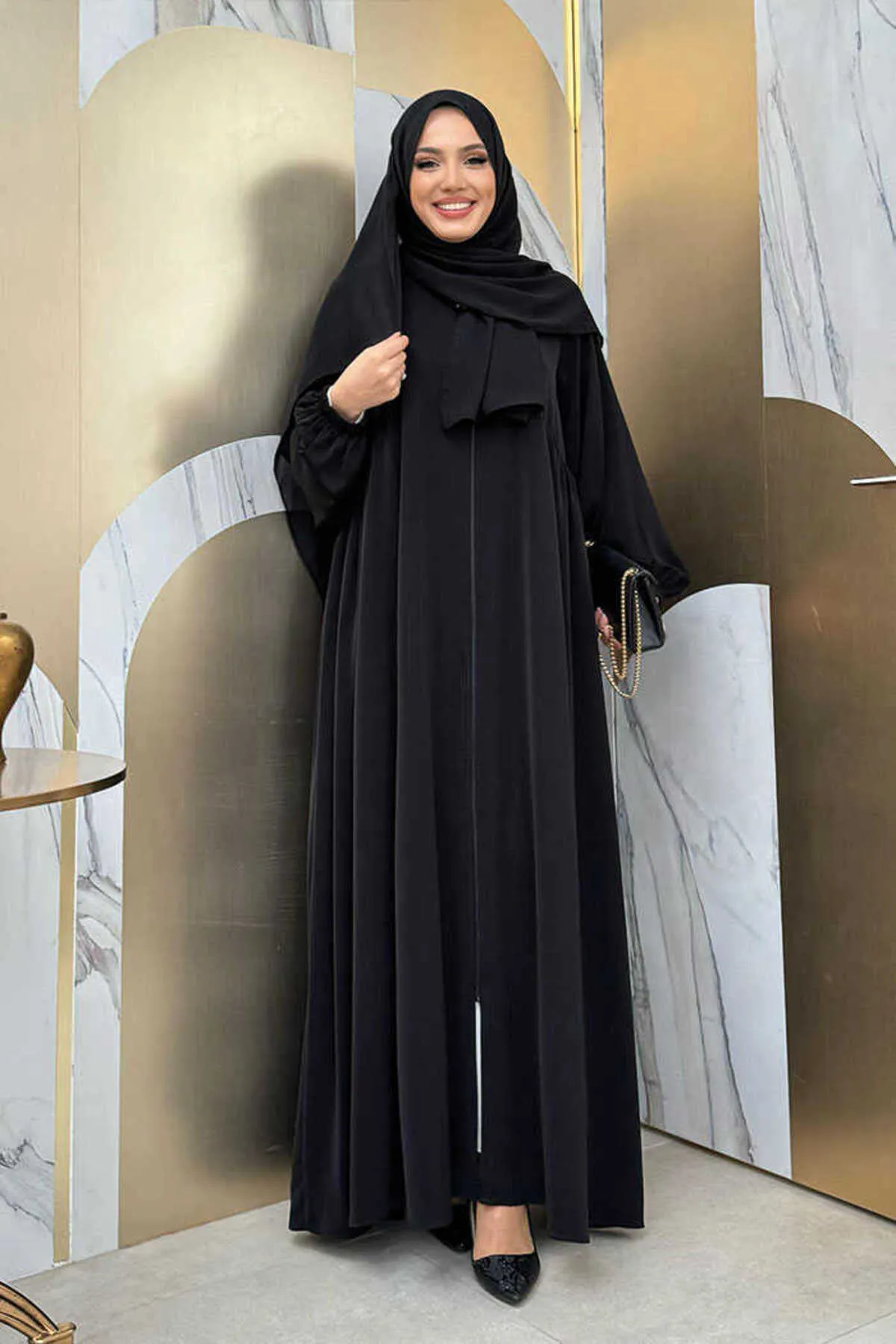 Bym Fashion  Cap & Abaya - Schwarz - Basic
