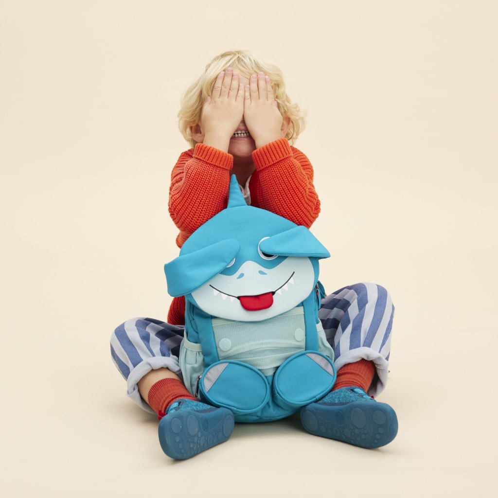 Affenzahn Rucksack großer Freund blauer Hai