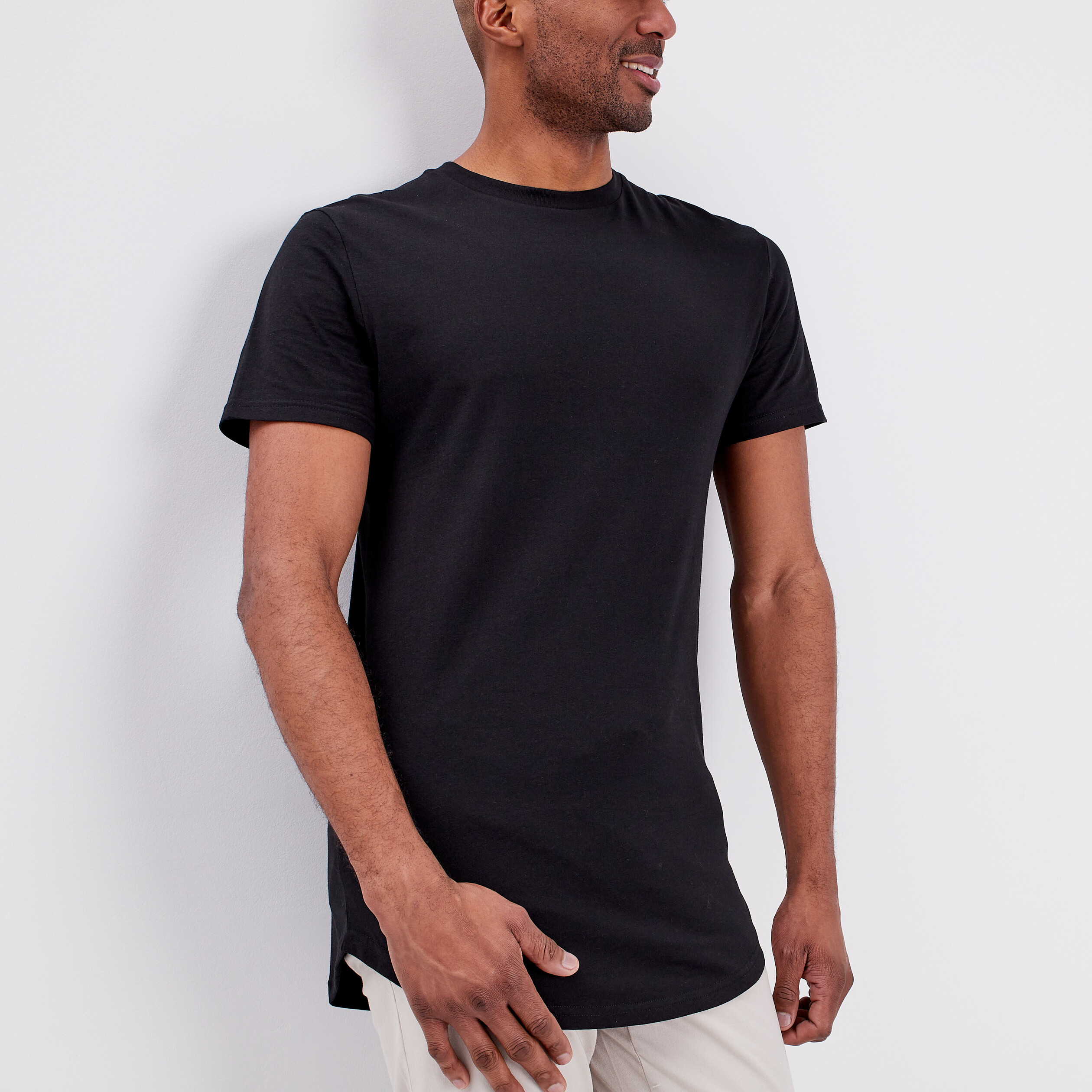 T-shirt manches courtes noir homme | La Halle