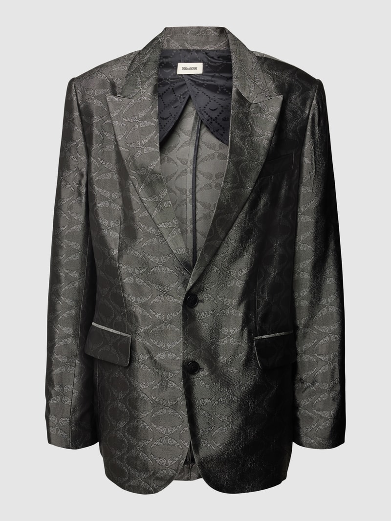 Blazer mit Allover-Muster Modell 'VEGY' in anthrazit