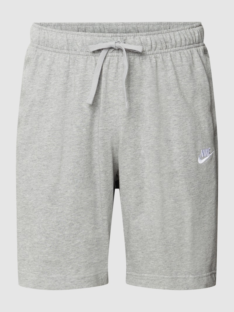 Shorts mit Label-Details in mittelgrau meliert