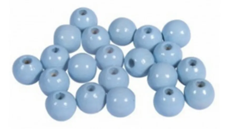 Rayher Holzperlen 6mm ø pastellblau poliert 1250181