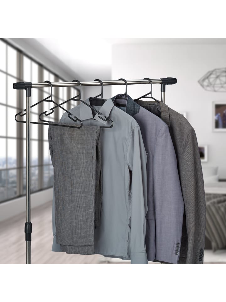 relaxdays 24 x Kleiderbügel in Schwarz günstig kaufen onesize