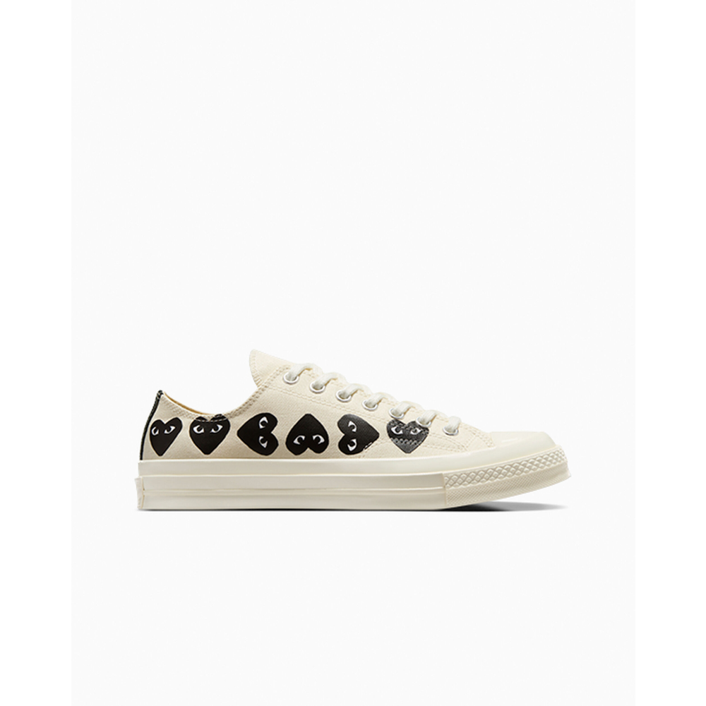 Converse Comme des Garçons PLAY x Converse Chuck 70 Low White Multi Heart A08150C / weiss