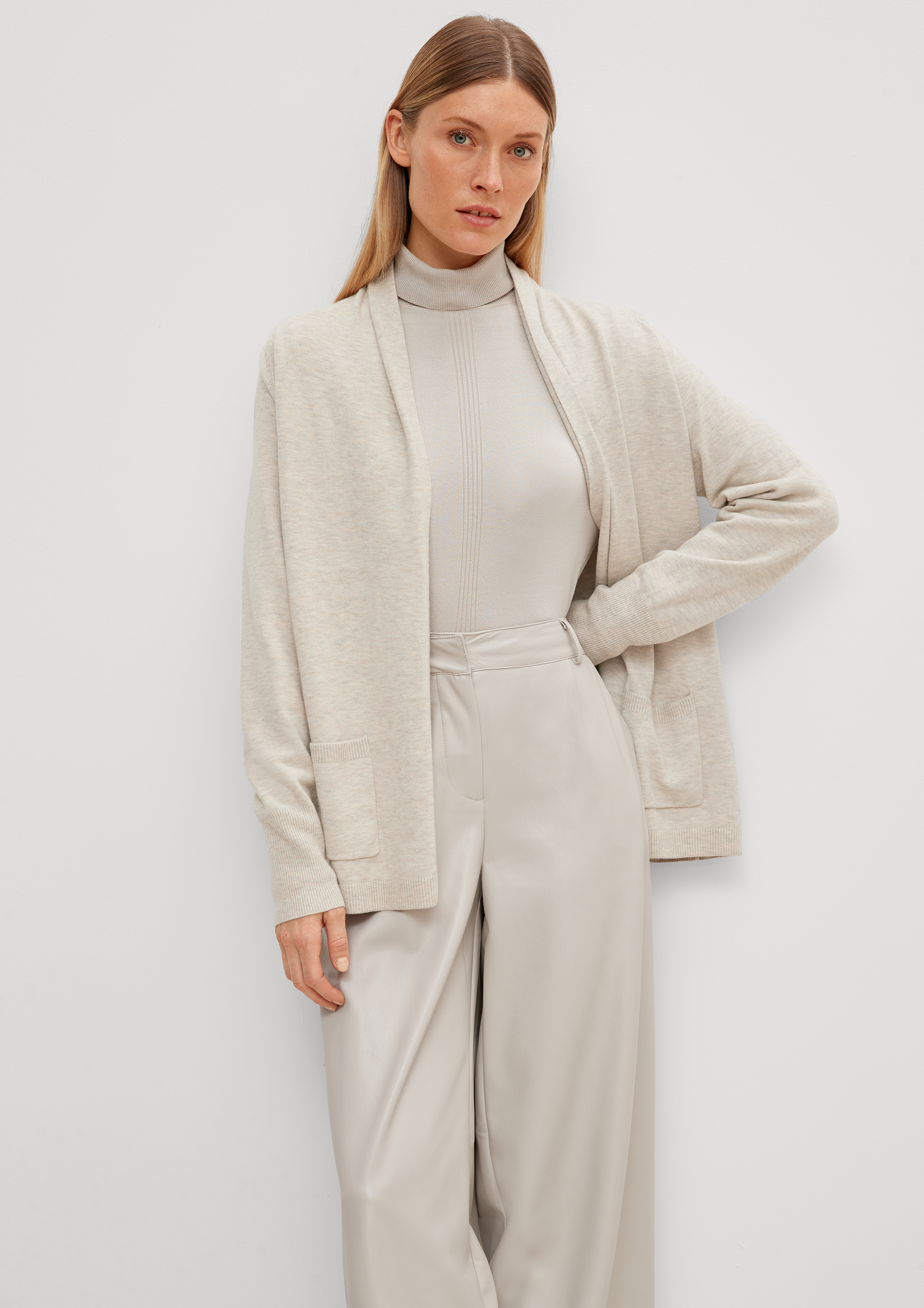 Jacke aus Viskosemix - helles beige