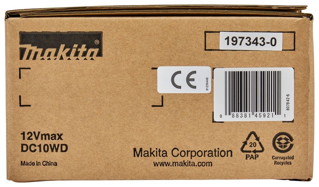 „Makita“ priedai 197343-0 standartinis įkroviklis CXT DC10WD 12 V maks.