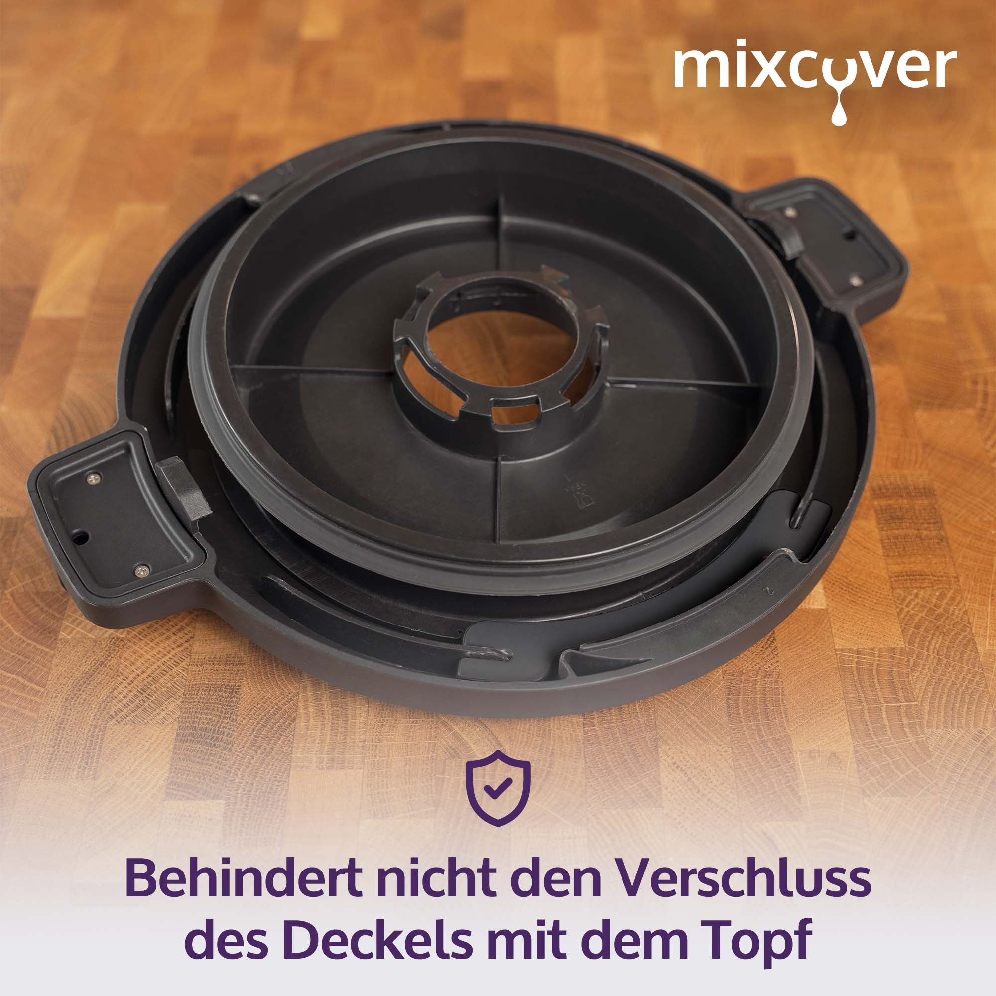 Mixcover Küchenmaschine mit Kochfunktion mixcover Deckelhalter kompatibel mit Monsieur Cuisine Connect Deckel