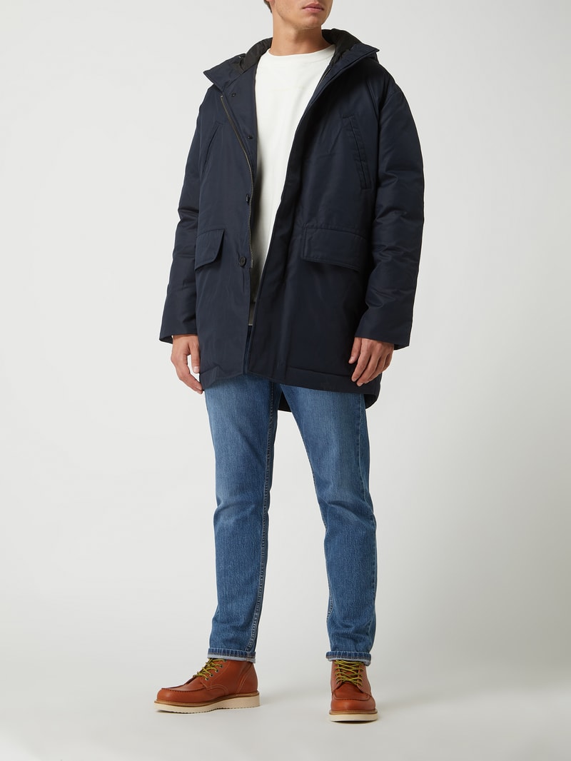 Parka mit Wattierung Modell 'Ashon' in dunkelblau