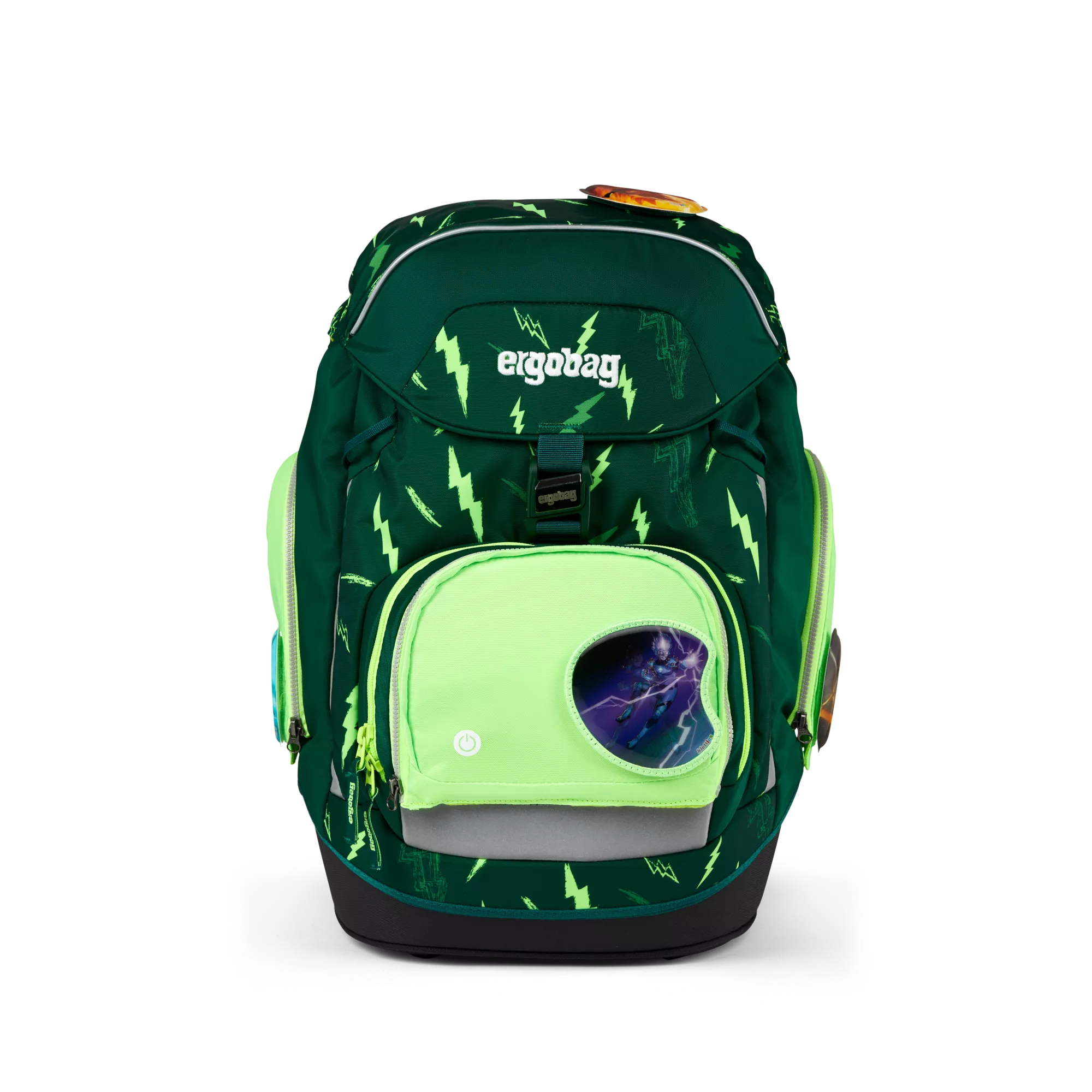 ergobag Fluo LED Zip Set Grün