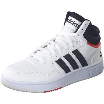 adidas Hoops 3.0 Mid Sneaker in weiß