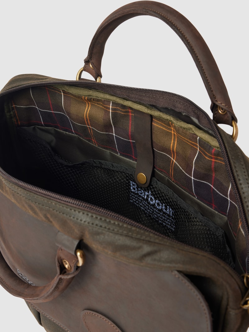 Laptoptasche mit Tragehenkel in olivgrün