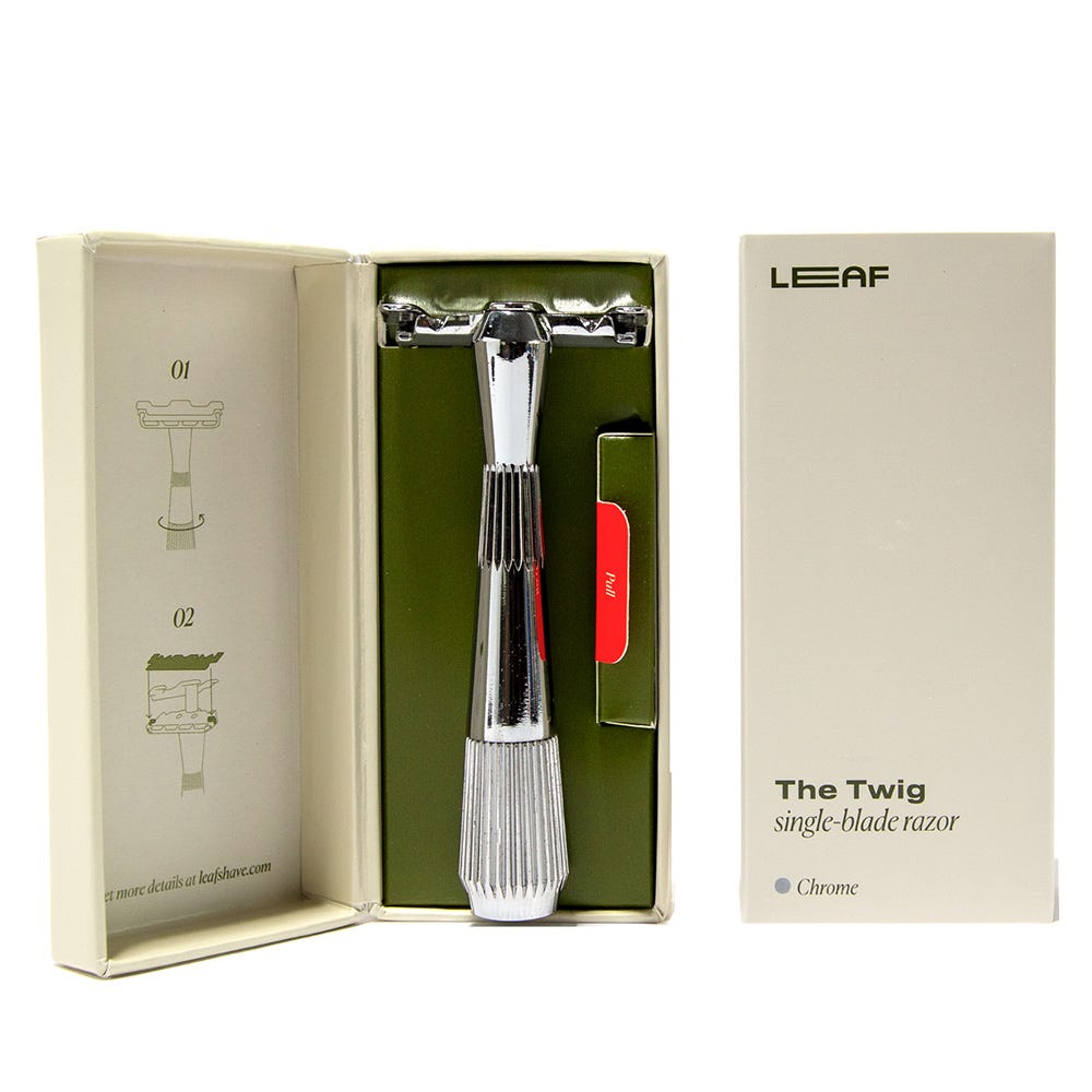 Leaf Shave Twig Rasor Chrome