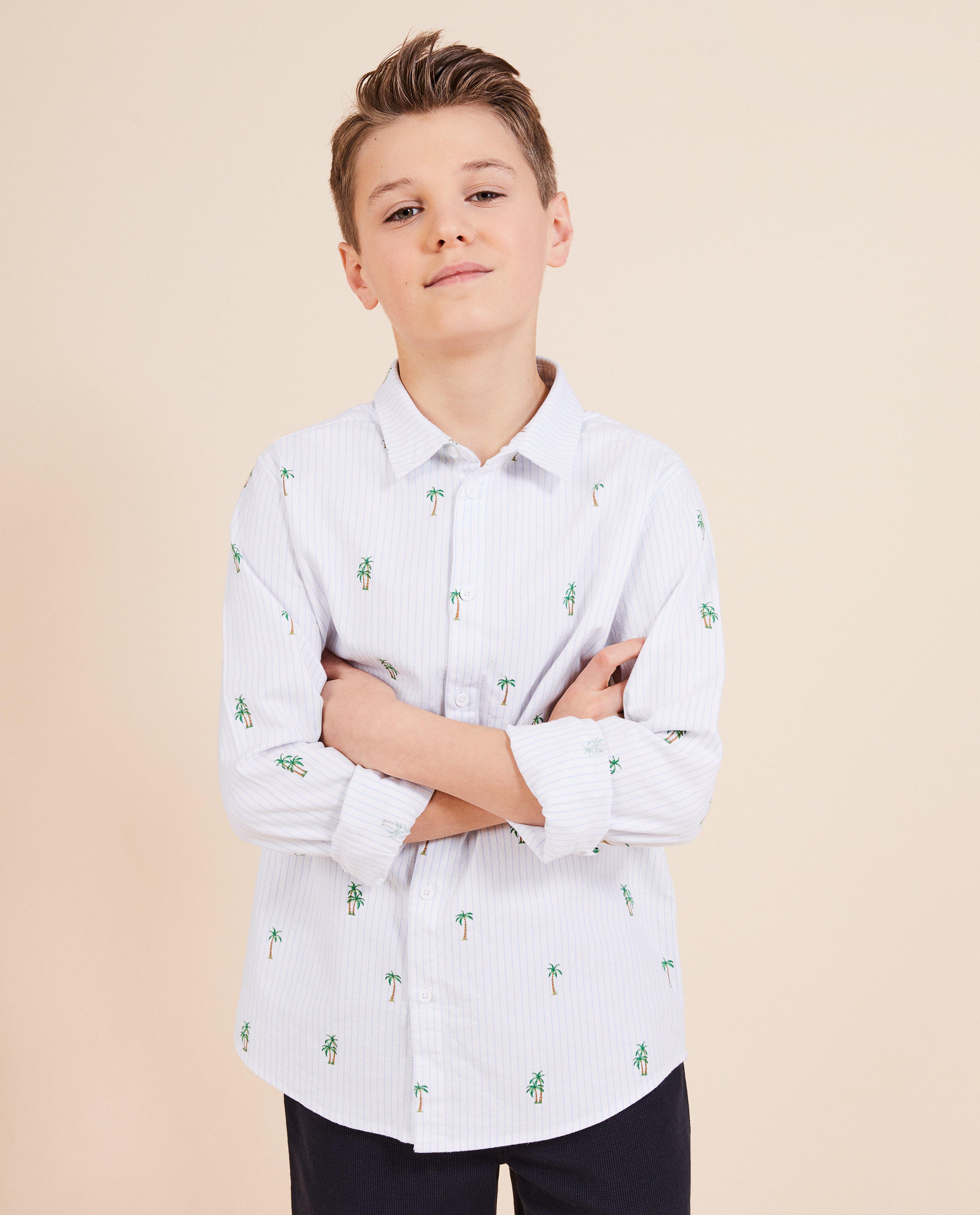 Tricou cu imprimeu Kidz Nation, alb festiv