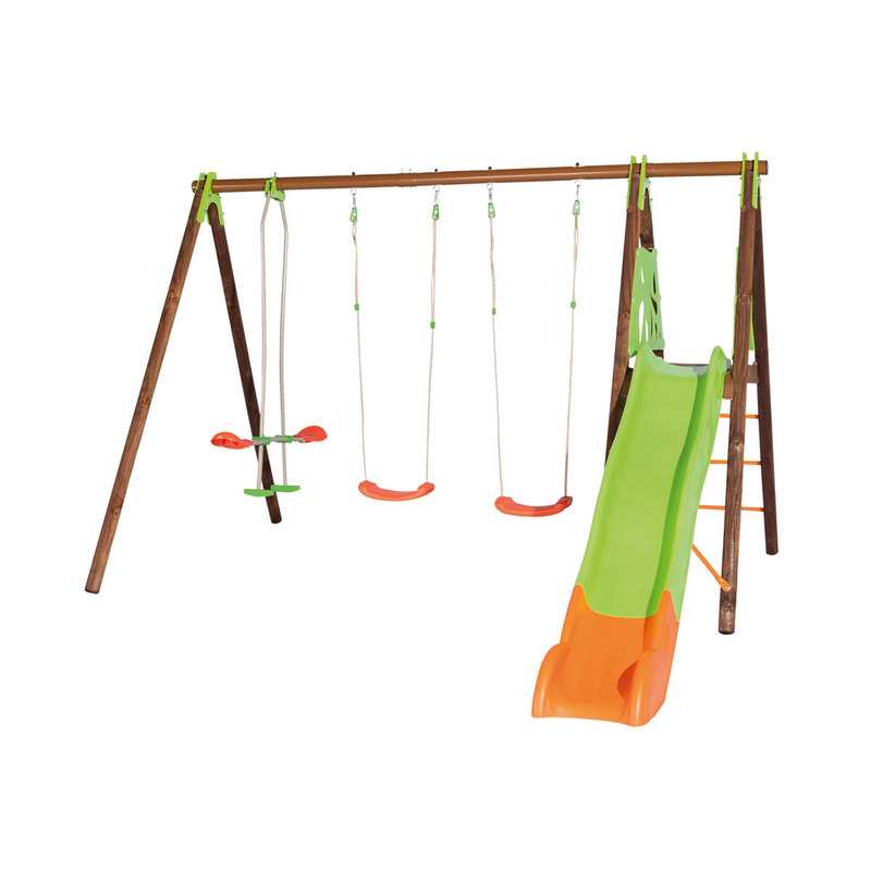 Portique Akeo toboggan + 3 agrès Trigano