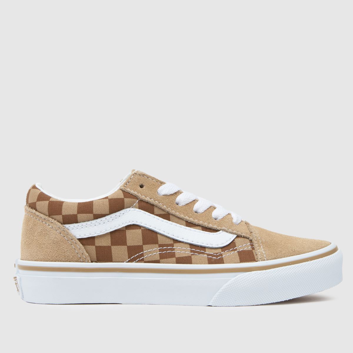 Vans beige & bruna old skool juniorsneakers