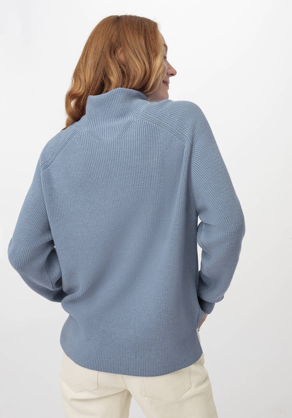 Rollkragenpullover aus reiner Bio-Baumwolle