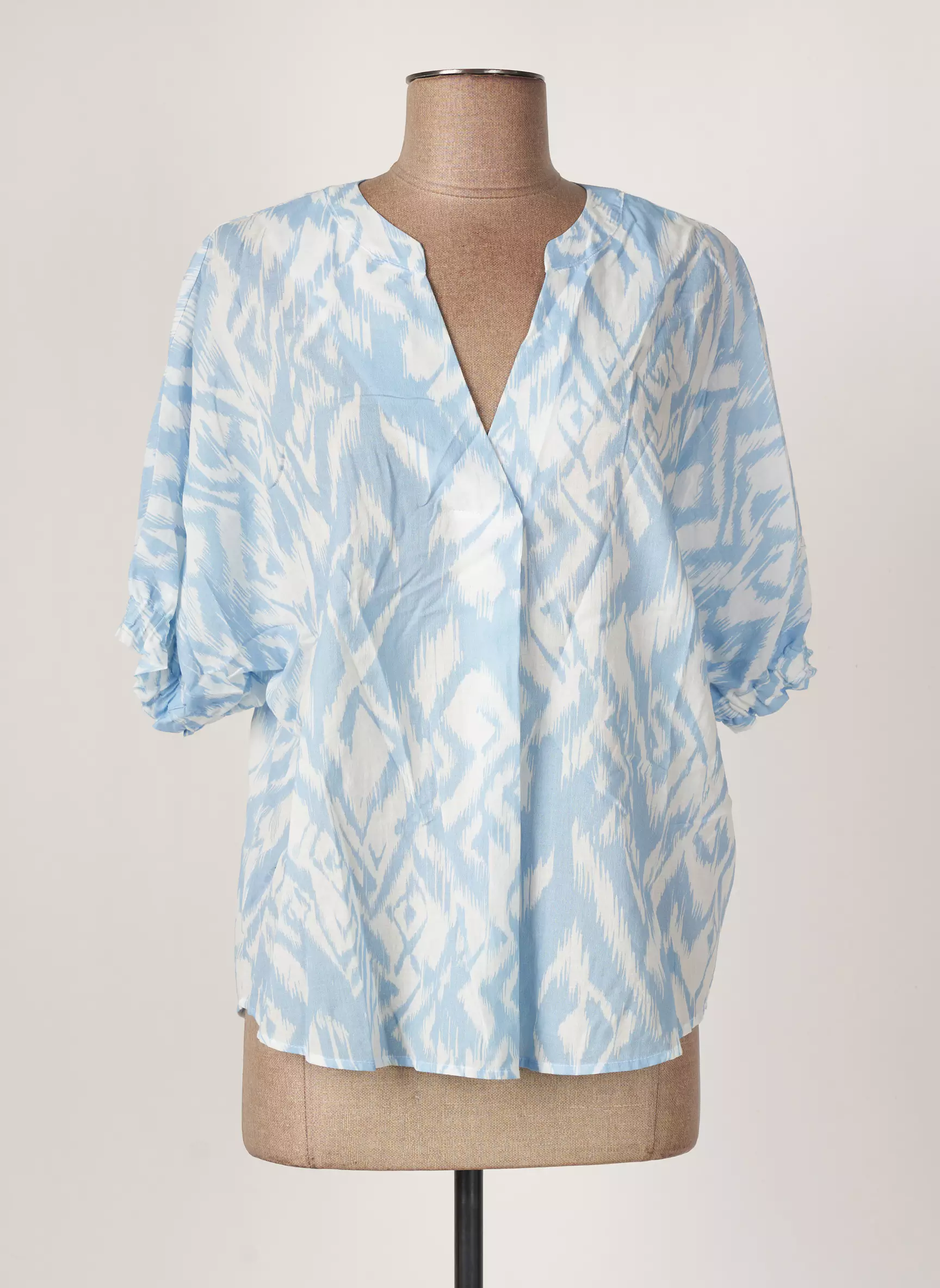 Just White Blouses Femme couleur bleu