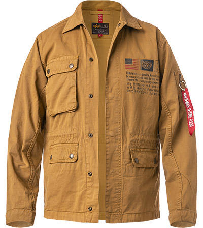 ALPHA INDUSTRIES, Fieldjacket, Baumwolle ungefüttert, khaki