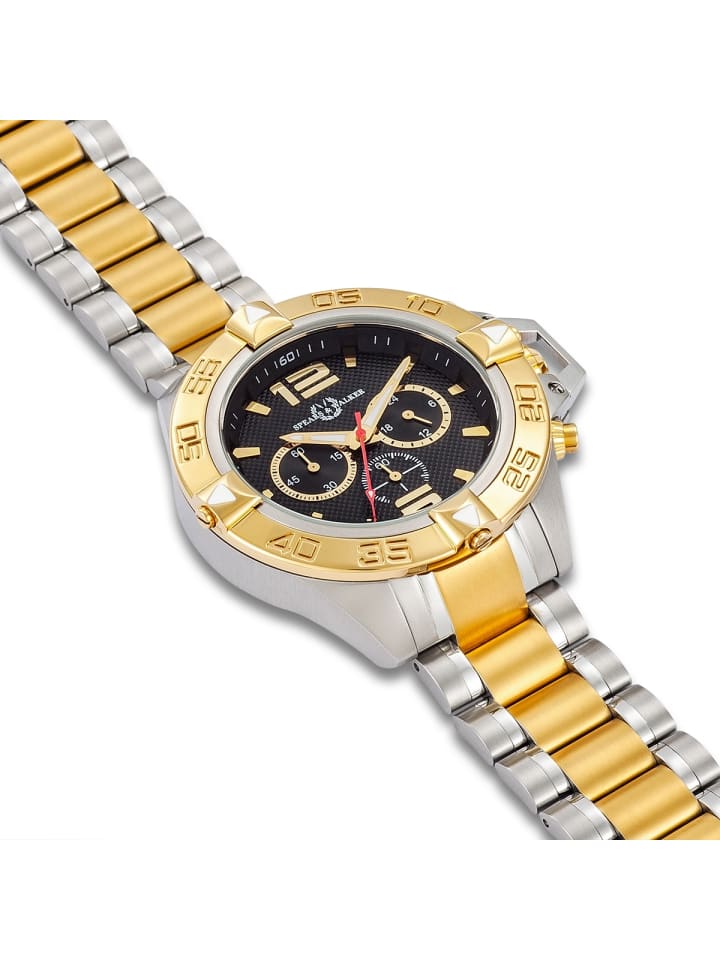 Spears & Walker Herren Quarzuhr silber/gelbgold Edelstahl silber/gelbgold in silber/gelbgold günstig kaufen 23 cm