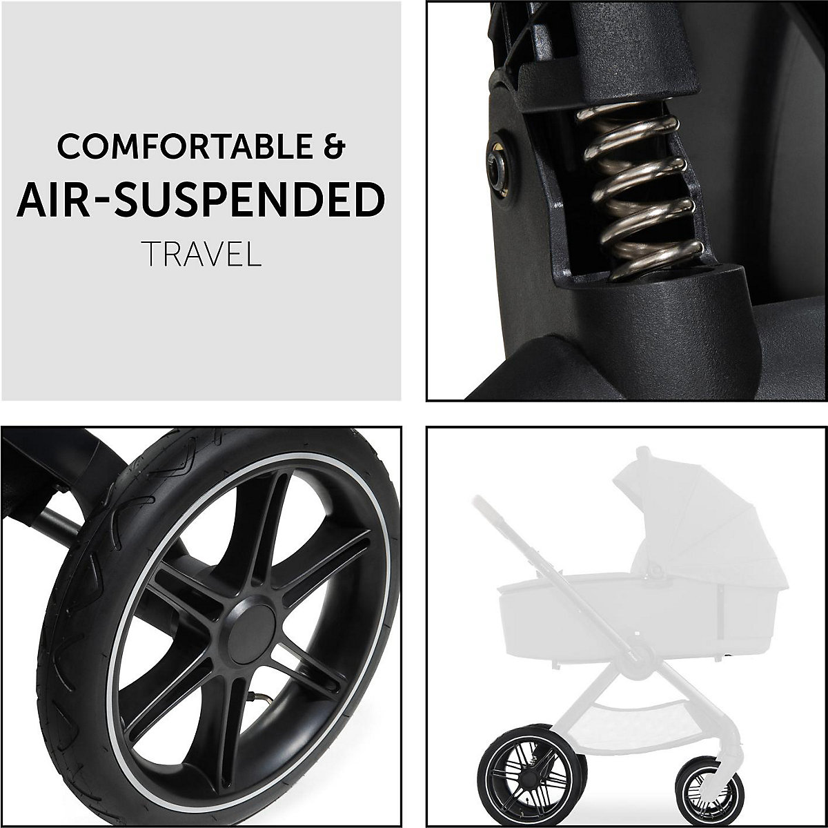 Kombikinderwagen Walk N Care Air Set, dark grey