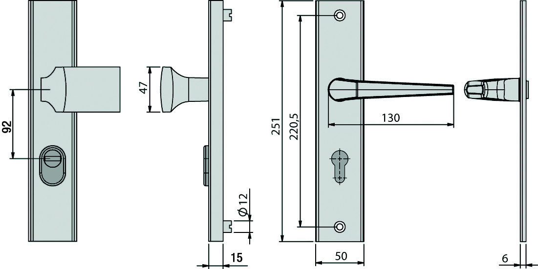 Basi VMS - ES0 Vollmaterial-Schutzbeschlag Langschild eckig Typ 7900-0401