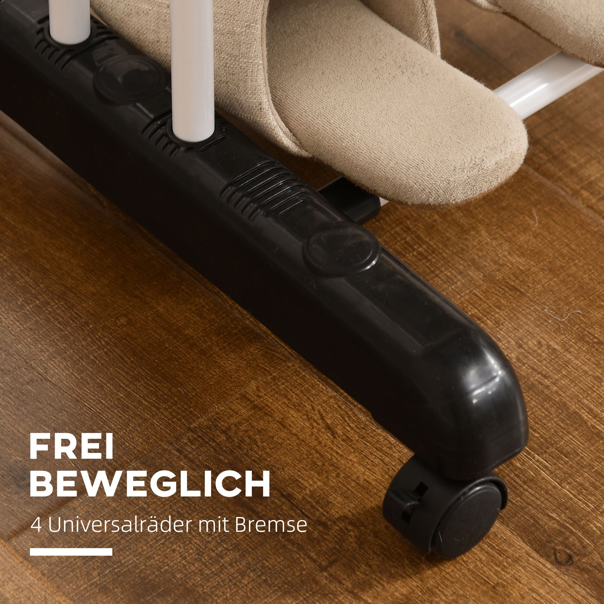 HOMCOM Wäscheständer Wäschetrockner Turmwäscheständer Standtrockner mit 4 Ebenen, Stahl Schwarz 73 x 45,5 x 177cm