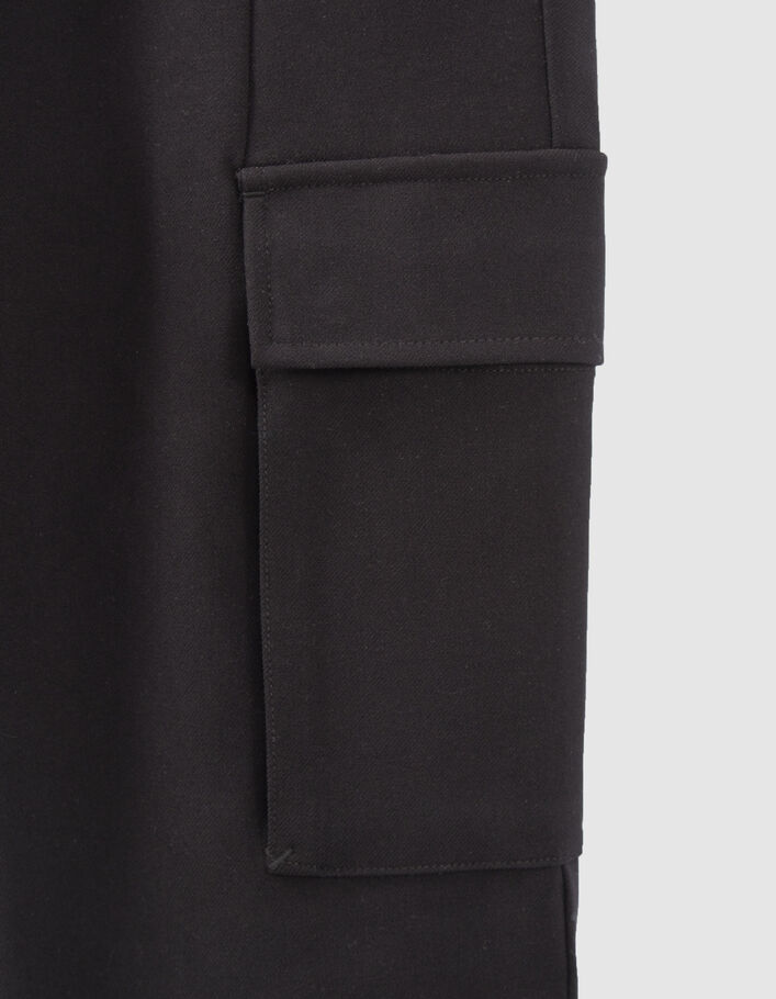 Pantalon BATTLE noir esprit jogging garçon