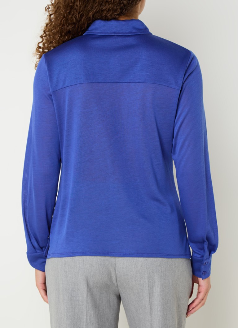 Claudia Sträter  Blouse van lyocell met plooidetail