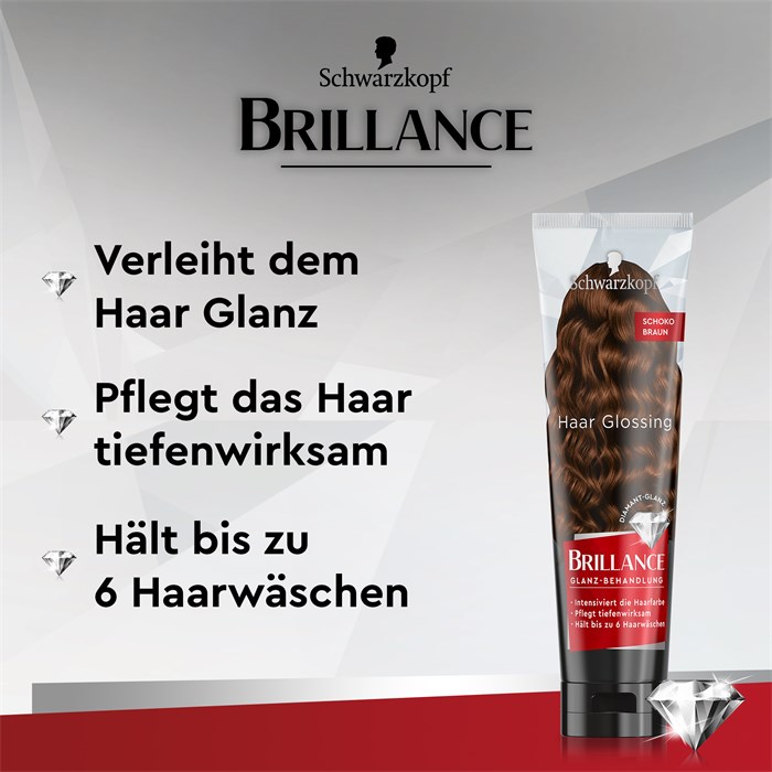 Haar Glossing Schoko Braun
