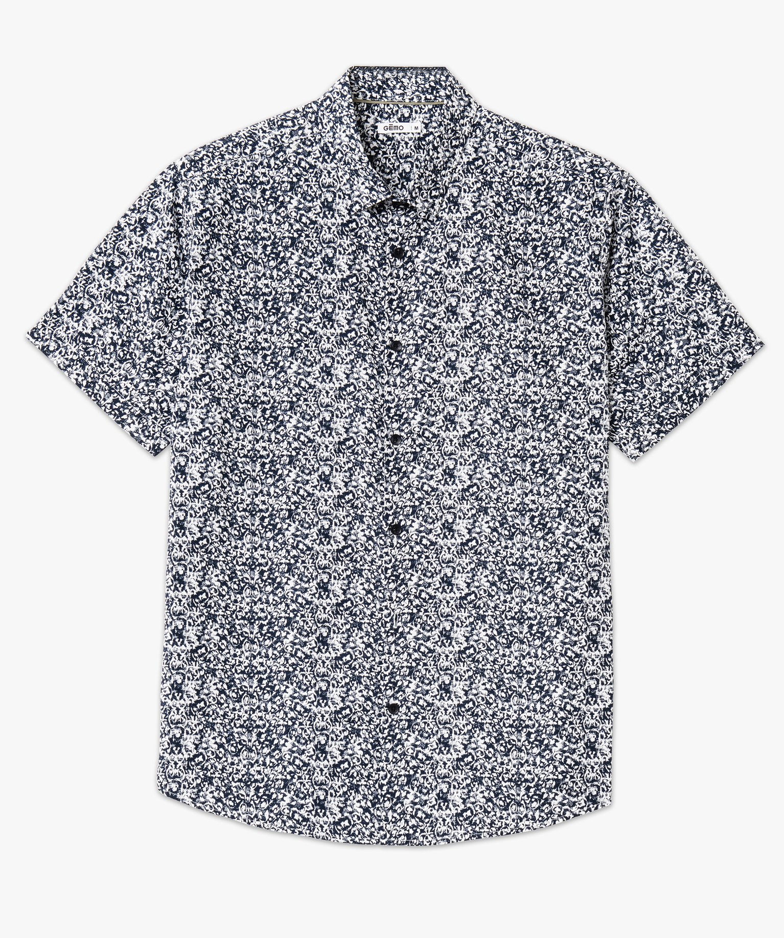 Chemise droite à manches courtes imprimée homme imprime | GEMO