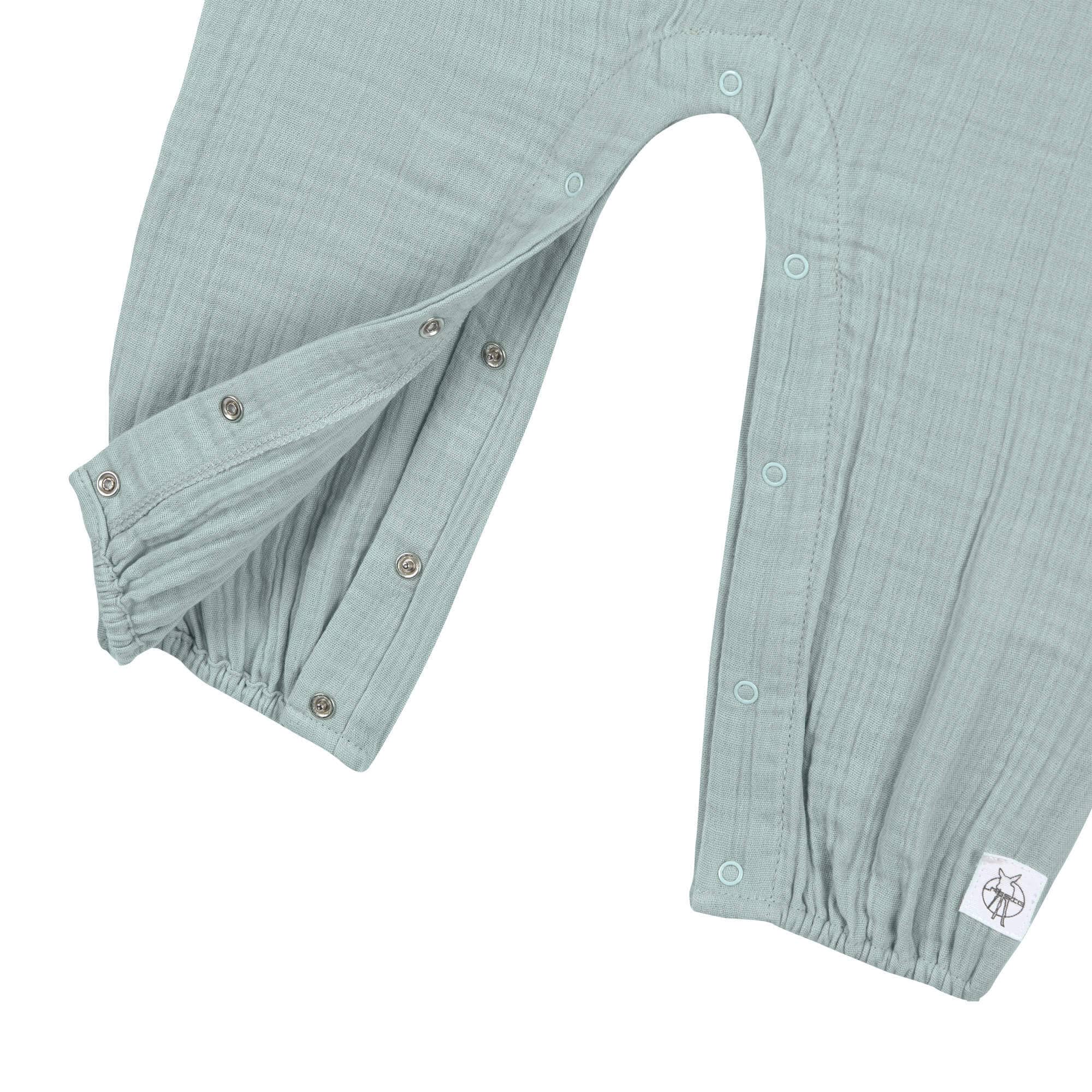 Musselin Jumpsuit - Bio Baumwolle, Silbergrau