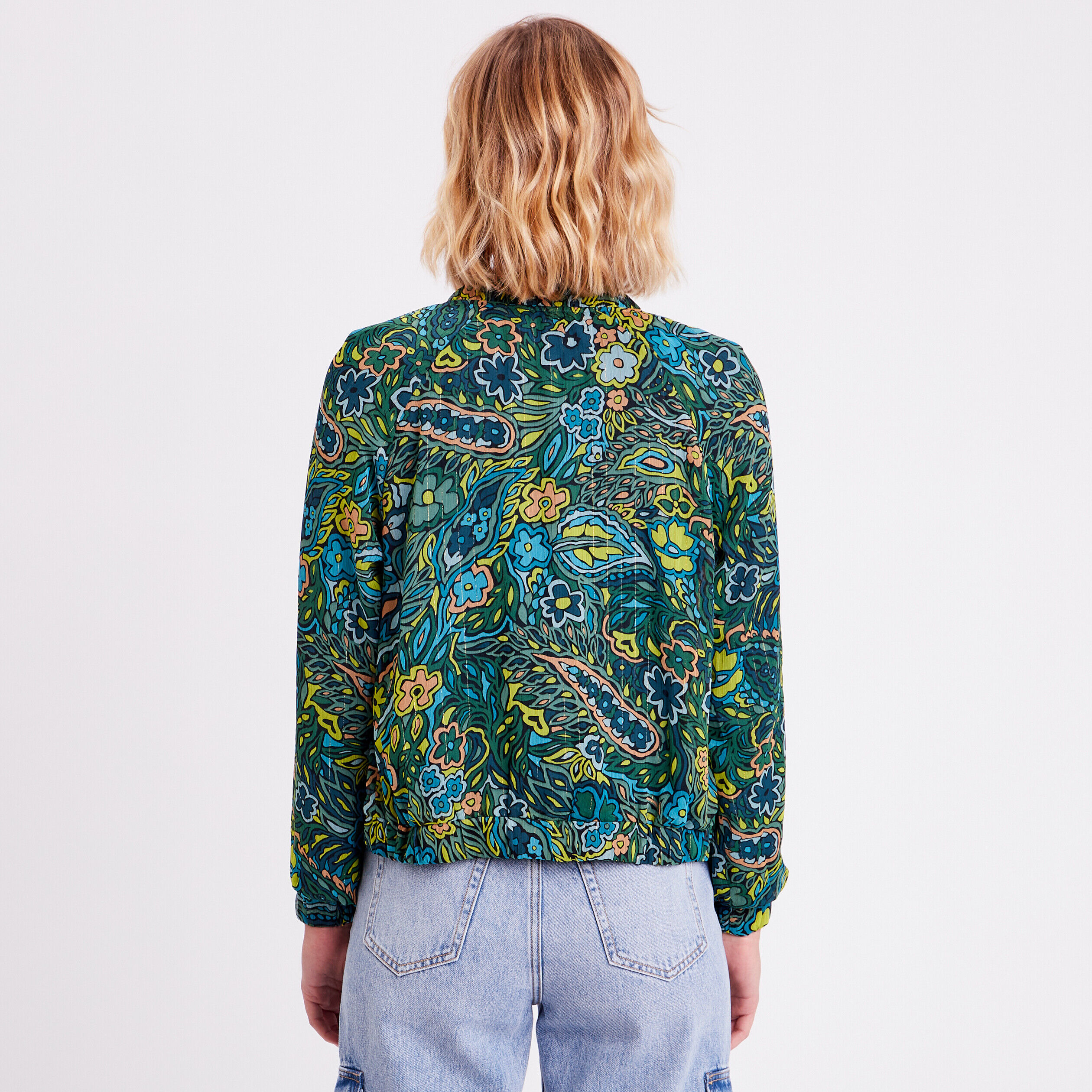 Veste teddy zippée noir femme | Cache Cache