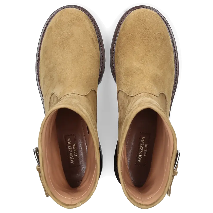 Aquazzura - Stiefeletten SUE Veloursleder - grün