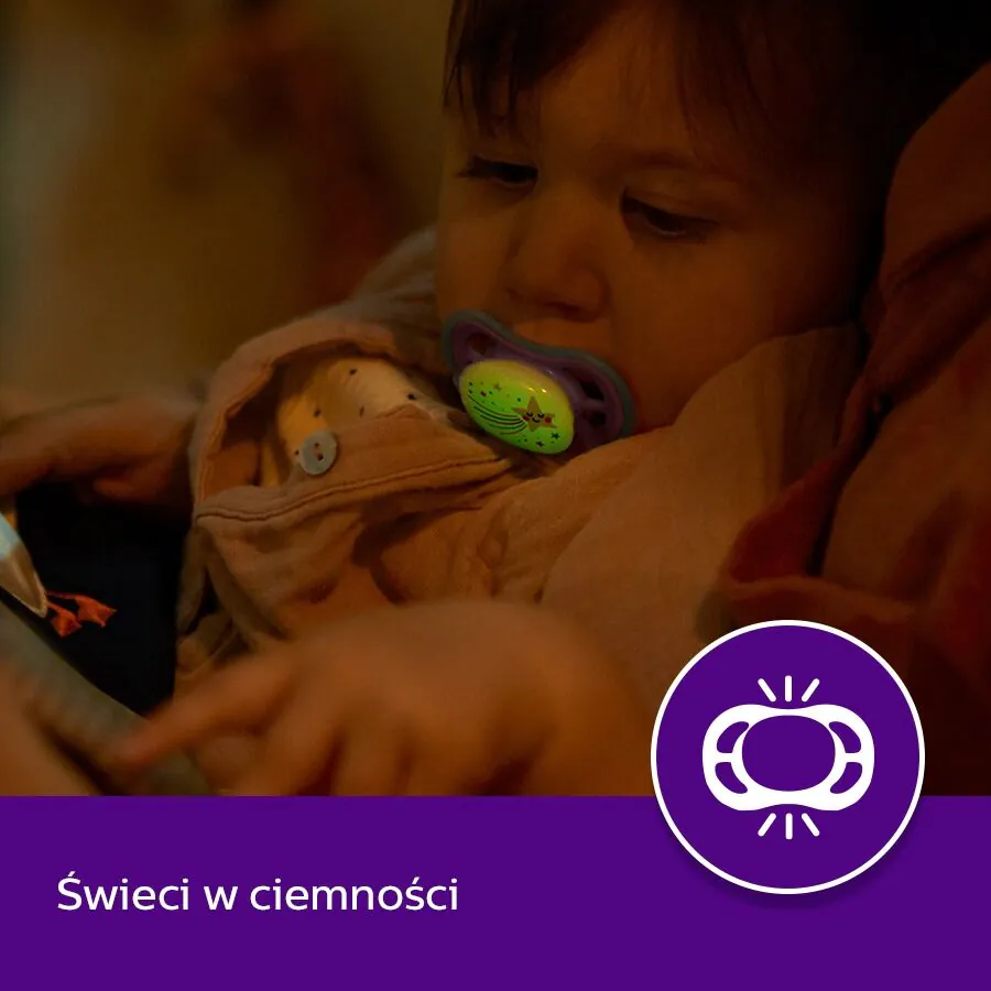 Avent Smoczek Ultra Air čiulptukas 6-18 mėn., naktinis