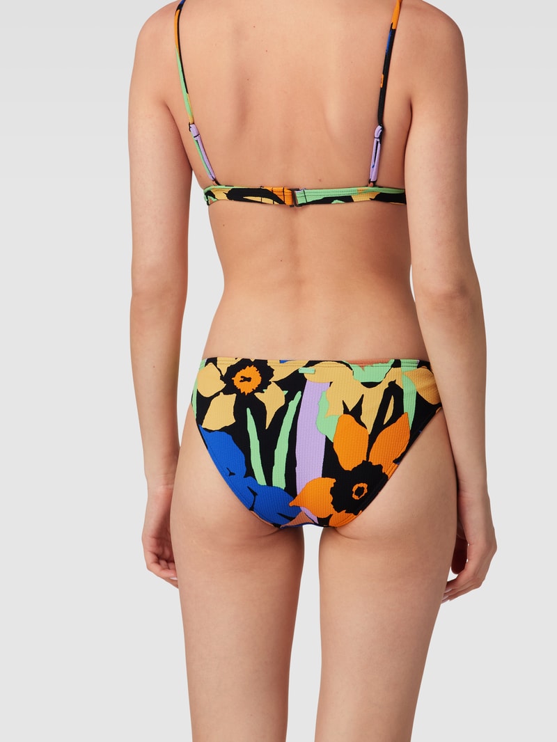 Bikini-Slip mit Allover-Muster Modell 'HIPSTER' in schwarz
