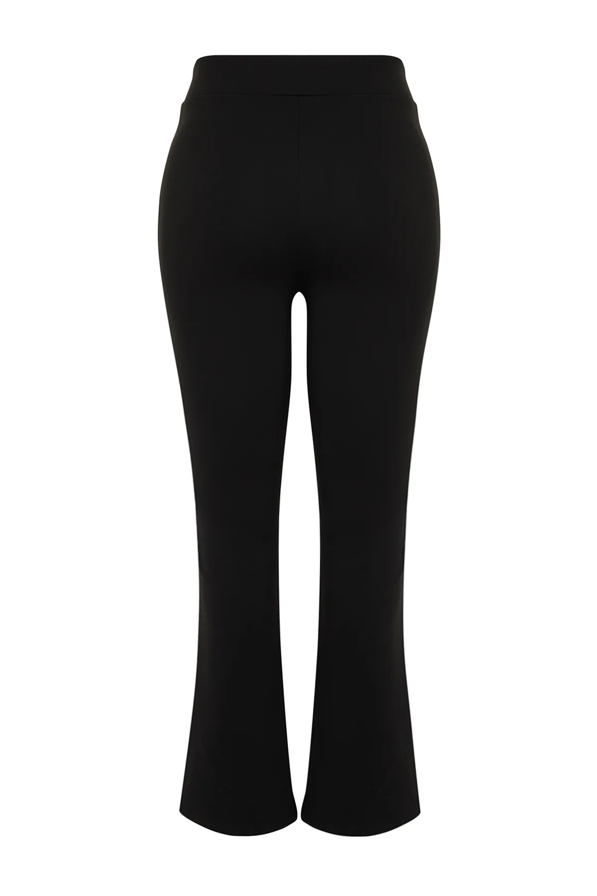 Trendyol Curve  Schwarze Strickhose mit asymmetrischer Taille und Detail TBBSS24AR00002